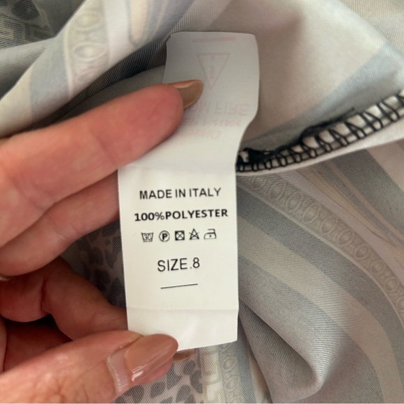 Boohoo Striped Animal Print Fit & Flare Midi Dress - Picture 8 of 8